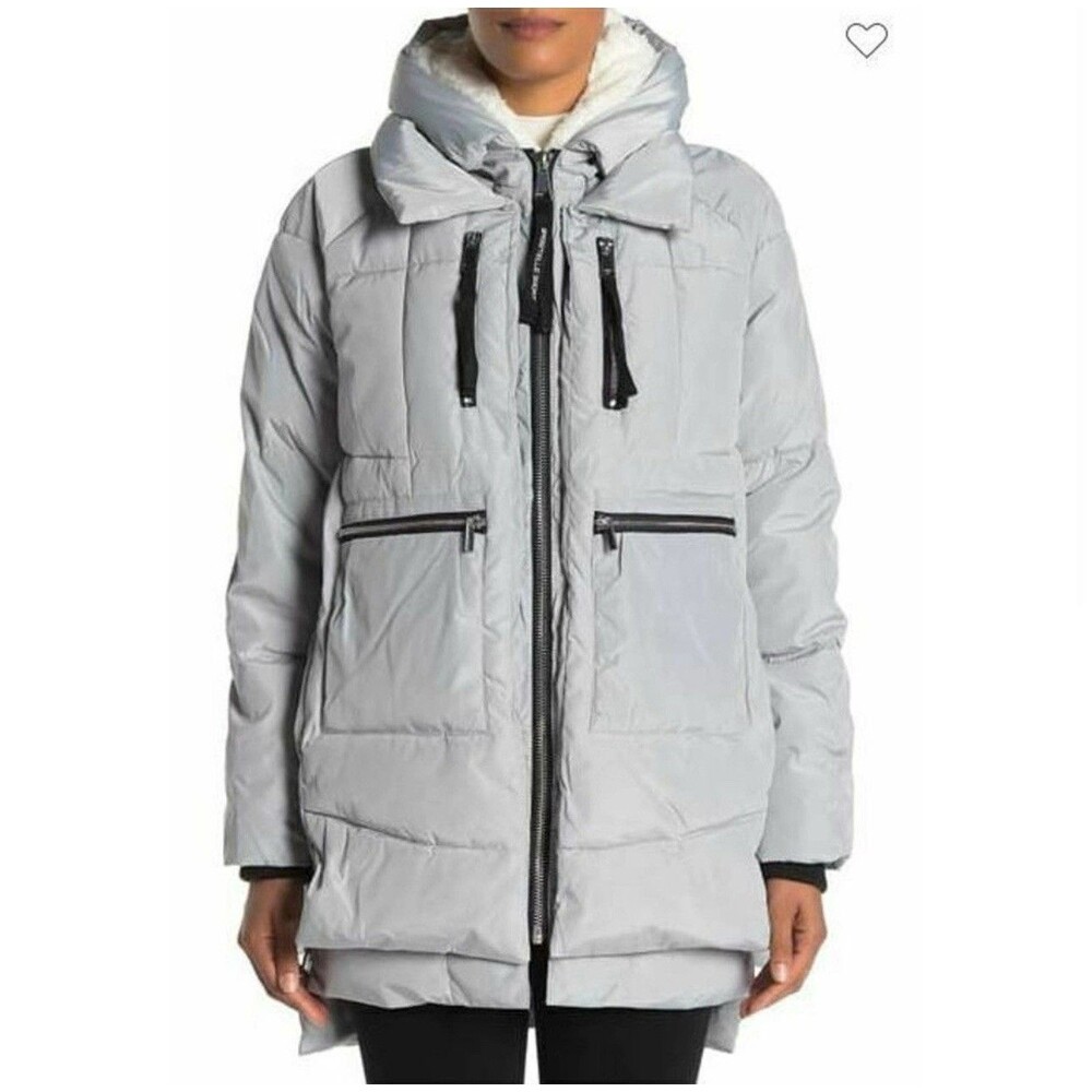 Bagatelle NWT Gray Sherpa Parka Coat Size M